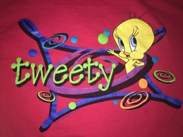 Vintage Tweety Bird - Red TShirt 1992 Looney Tunes Size L - £23.64 GBP