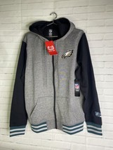 Ultra Game NFL Philadelphia Eagles Mens Full Zip Varsity Hoodie Pockets Size L - £43.52 GBP