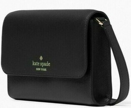 Kate Spade Brynn Small Flap Crossbody Black Saffiano K4804 NWT $239 Retail FS - £70.07 GBP