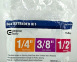 Commercial Electric 2-Gang Box Extender Kit 1/4&quot; 3/8&quot; 1/2&quot; One Spacer 10... - $29.21