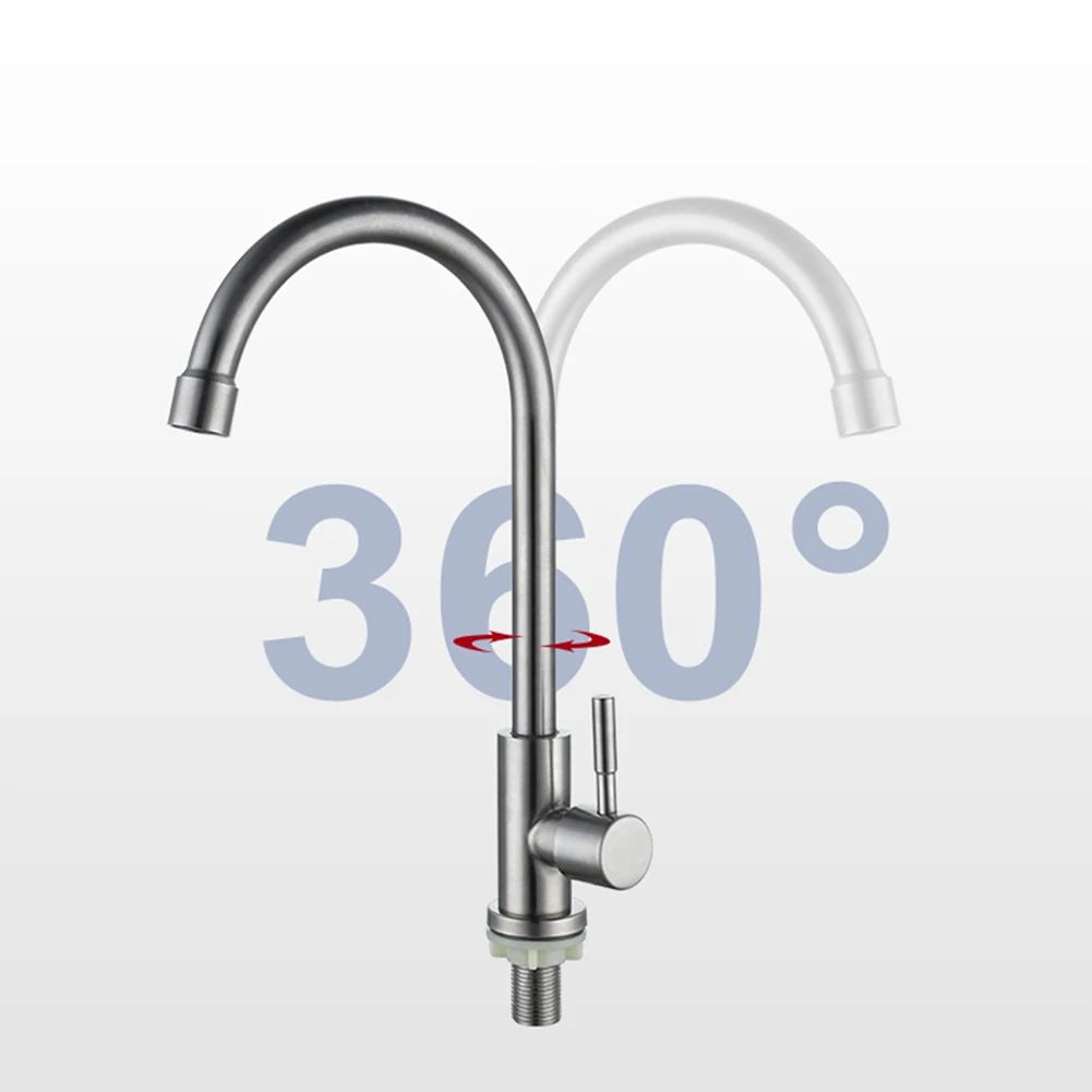 House Home Stainless Steel Kitchen Faucet Water Purifier Single Lever Hole Tap C - £34.60 GBP