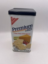 1985 Nabisco Premium Saltine Crackers Square Tin With Lid USA Made Vintage - $17.42