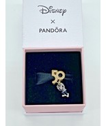 Disney Parks Pandora WDW 50th Anniversary Mickey Mouse Dangle Charm Gold 2021  - $106.91
