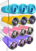 Water Bottle Organizer - 4 Pack Stackable Cup Organizer for Cabinet ... SMART CO - £29.27 GBP