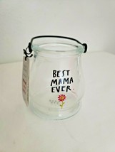 2017 Rae Dunn Best Mama Ever Glass Votive Candle Holder Jar Handle - £14.45 GBP