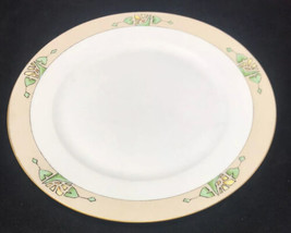 Vntg 1930&#39;s Handpaint Dinner Plate Gold Bohemia Donatello Czecho Slowakia - £23.15 GBP