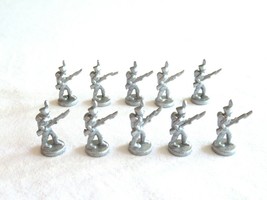 10x Risk 40th Anniversary Edition Board Game Metal Soldier Infantry Silver Army - £13.36 GBP
