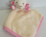 Evergreen Enterprises White Pink Knit Soft Lamb Cream Lovey Security Bla... - $11.57