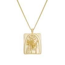 The Salty Gem Palm Tree Oasis Pendant Necklace Size One Size - $558.10 MXN