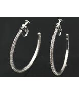 1 Pair Clip On Screw Back Rhinestone Hoop Earrings Silver Gold Small to 2XL - €5,88 EUR+