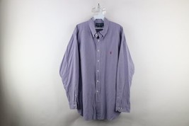 Vintage 90s Ralph Lauren Mens 17.5 34/35 Shepherd Check Plaid Button Shi... - $39.55