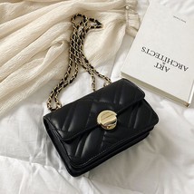 Unique Design Small Thread Shoulder Bag Women Pu Leather Solid Color Chain Cross - £22.92 GBP