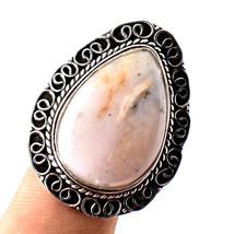 Pink Opal Vintage Style Gemstone Ethnic Christmas Gift Ring Jewelry 9&quot; SA 1954 - £5.85 GBP