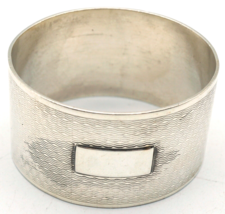 Sterling Silver Napkin Ring Engine Turned Design DS&amp;S David Sutton &amp; Sons 1948 - £51.94 GBP