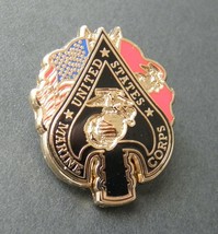 Marine Corps Marines Ace of Spades USA Flag Lapel Pin Badge 1 INCH - £4.57 GBP