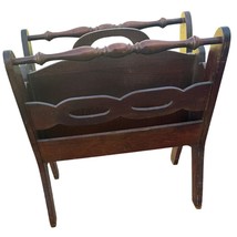 Vintage Wooden Magazine Rack Holder – Spindle Handle Mid-Century Cottage... - $695.38 MXN