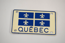 Quebec Flag Souvenir License Plate Miniature Bike Metal QC Fleur De Lis ... - £5.68 GBP