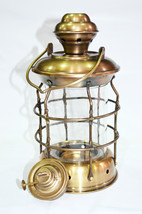 New 10&quot; Antique Brass Vintage Style Nautical Miner Ship Lantern Oil Lamp Decor - £31.89 GBP