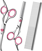 Pink Dog Grooming Scissors with Safety Round Tip,Pet Kit,Dog - £13.02 GBP