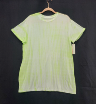 Women&#39;s Tie-Dye Oversized Soft T-Shirt - Colsie Yellowish Green Size Small - £8.43 GBP