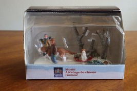 LEMAX Village Town Collection MUSH 2009 St Bernard Dog Pulling Sled Firewood - $20.00