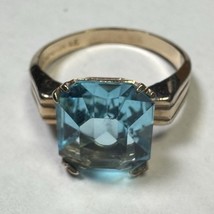 Uncas 10K GF Ring W/ Aquamarine Sz 7.5 Vtg - $42.56