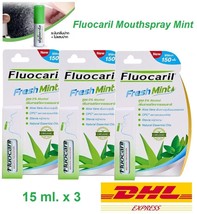 3 x MOUTH SPRAY FRESH MINT Fluocaril Breath Freshener Reduce Halitosis 1... - £31.10 GBP