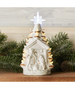 Lighted Nativity RETRO Christmas Tree Tabletop Centerpiece Holiday Home ... - $21.46 CAD