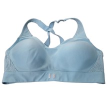 Under Armour Sports Bra L Womens Fitted Blue Wireless Padded Full Coverage - £12.56 GBP