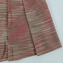 Bandolino Women's Coral/Tan Side Zipper Pleated Skirt Size 6 image 8