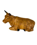 Vintage 1997 Holiday Time Nativity Replacement Ox Cow 4.5&quot; Painted Porce... - £7.84 GBP