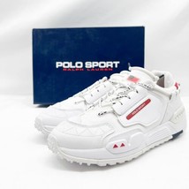 Polo Ralph Lauren Sport PS200 Men's White Navy Red Low Casual Lifestyle Sneakers - $135.44