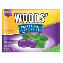 Woods Peppermint Lozenges Strong - Blackcurrant, 4 Sachets (@ 6 Lozenges) - $18.49