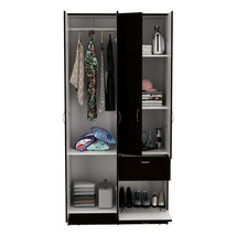Armoire Alpes, Bedroom, Black / White - $12,357.89 MXN