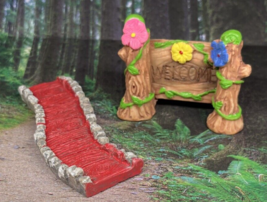Miniature Fairy Garden Stone Path and Welcome Sign Resin Figurine Dollho... - £4.38 GBP