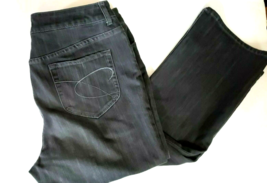 Chico&#39;s Platinum Jeans Black womens  sz 2 (L) Short Denim Ultimate Fit Bootcut - £30.81 GBP