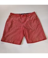 Chaps Flat Front Men&#39;s Pink Red Shorts 100% Cotton Size 34 Casual Outdoors - $195.46 MXN