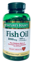 Nature&#39;s Bounty 1000mg Fish Oil 300 mg Omega 3 145 softgels each 6/2025 FRESH! - £15.59 GBP