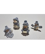 Four - Encore Collectible Snow Buddies Figurines ( 1 1/2” TO 2” TALL ) - £18.05 GBP