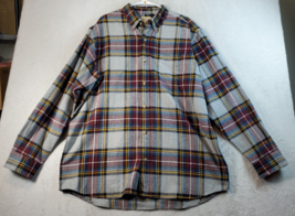 RedHead Shirt Men Size XL Multi Plaid 100% Cotton Long Sleeve Collar Button Down - £10.97 GBP