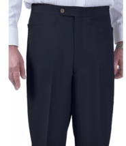 Sansabelt 70 Waist Unhemmed Bottom Polyester Knit Flat Front Pants  Navy - $49.50