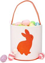 1 Pcs Cylinder Orange Ear Bunny Canvas Basket and Bag #MNHS - $17.98