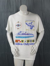 Vintage Graphic T-shirt- The Golden Odyssey Panama Cruise Ship - Men&#39;s Large  - £38.53 GBP