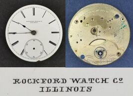 rare large 18s pocket watch movement Rockford Watch Co. illinois key win... - €29,98 EUR