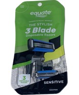 Equate The Stylish 3 Blade Disposable Razors for Men Double-coated Blade... - $9.89