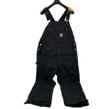 Carhartt OR4393-M Mens Black Loose Fit Firm Duck Insulated Bib Overall Size L - $74.80