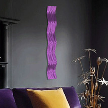 Abstract Metal Wall Art- Contemporary Modern Decor Affinity Purple Sculp... - £58.76 GBP