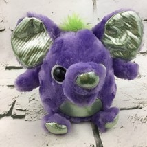 Aurora Elephant Plush Purple Green Shimmer Soft Stuffed Animal Toy - £7.82 GBP