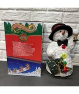 Vintage Singing rubber Snowman sings Frosty The Snowman 12” tall FLAWS s... - £11.68 GBP