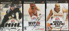 Lot of 3 : PLAYSTATION 2 PS2 Video Games MVP 06 Baseball NBA LIVE 2004 N... - $4.95